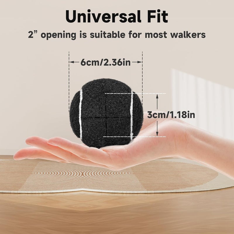 YIFOCUS 4 Pcs Walker Tennis Balls Precut Pre Cut, Walkers Legs Universal Precut Glide, Walker Balls for Indoor, Silent Gliding and Floor Protection, Gifts for The Elderly - Image 5